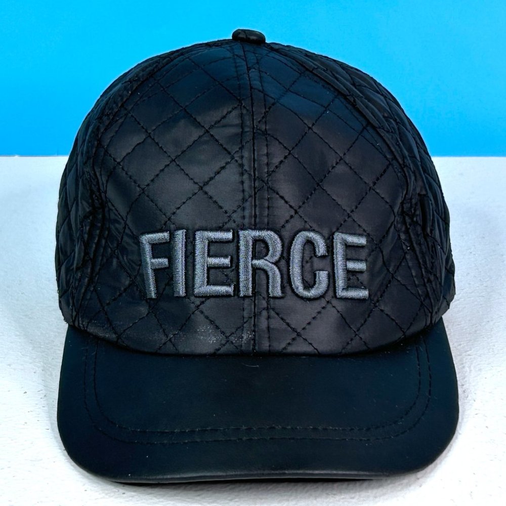 BCBGeneration Womens FIERCE Gotham Black Cap Hat Adjustable Snap Strap‎ Back